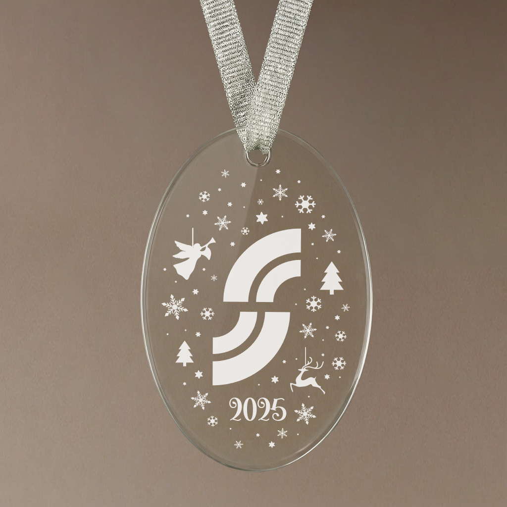 2025 Christmas Crystal Ornament (Oval)